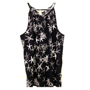 Navy blue starfish top